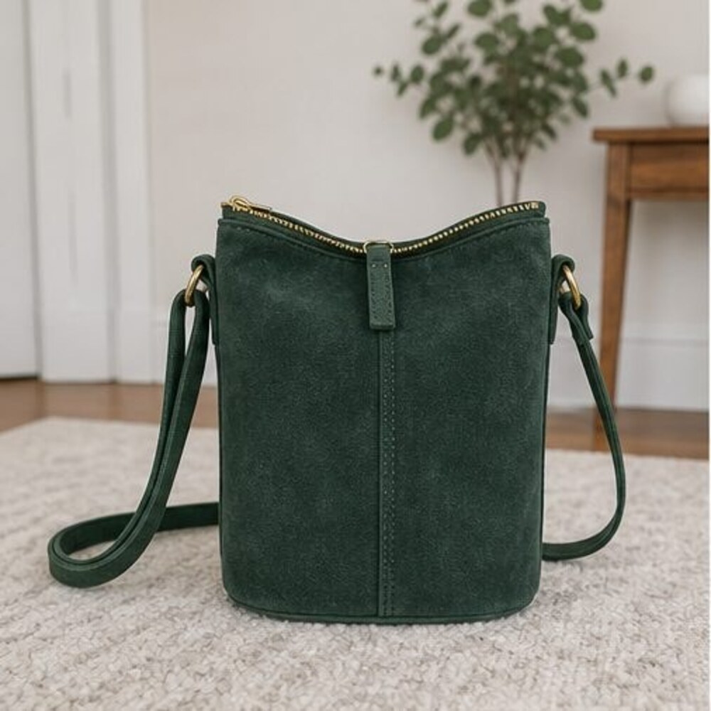 Forest Suede Crossbody Bag